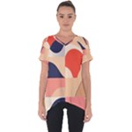 Minimalist Pattern With Simple Lines And Shapes, Creating A Clean And Modern Aesthe Cut Out Side Drop T-Shirt