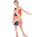 Minimalist Pattern With Simple Lines And Shapes, Creating A Clean And Modern Aesthe Kids  Sleeveless Dress