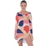 Minimalist Pattern With Simple Lines And Shapes, Creating A Clean And Modern Aesthe Asymmetric Cut-Out Shift Dress