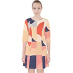 Minimalist Pattern With Simple Lines And Shapes, Creating A Clean And Modern Aesthe Quarter Sleeve Pocket Dress