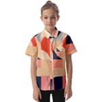 Minimalist Pattern With Simple Lines And Shapes, Creating A Clean And Modern Aesthe Kids  Short Sleeve Shirt