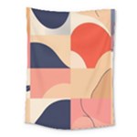 Minimalist Pattern With Simple Lines And Shapes, Creating A Clean And Modern Aesthe Medium Tapestry