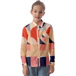 Minimalist Pattern With Simple Lines And Shapes, Creating A Clean And Modern Aesthe Kids  Long Sleeve Shirt