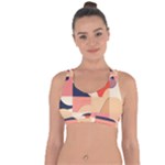 Minimalist Pattern With Simple Lines And Shapes, Creating A Clean And Modern Aesthe Cross String Back Sports Bra