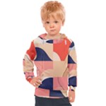 Minimalist Pattern With Simple Lines And Shapes, Creating A Clean And Modern Aesthe Kids  Hooded Pullover