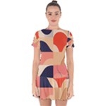 Minimalist Pattern With Simple Lines And Shapes, Creating A Clean And Modern Aesthe Drop Hem Mini Chiffon Dress