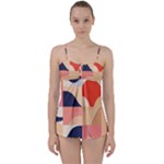 Minimalist Pattern With Simple Lines And Shapes, Creating A Clean And Modern Aesthe Babydoll Tankini Set