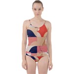 Minimalist Pattern With Simple Lines And Shapes, Creating A Clean And Modern Aesthe Cut Out Top Tankini Set