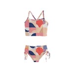 Minimalist Pattern With Simple Lines And Shapes, Creating A Clean And Modern Aesthe Girls  Tankini Swimsuit