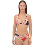 Minimalist Pattern With Simple Lines And Shapes, Creating A Clean And Modern Aesthe Double Strap Halter Bikini Set