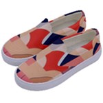 Minimalist Pattern With Simple Lines And Shapes, Creating A Clean And Modern Aesthe Kids  Canvas Slip Ons