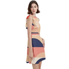 Cocktail Party Halter Sleeveless Dress With Pockets 