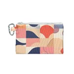 Minimalist Pattern With Simple Lines And Shapes, Creating A Clean And Modern Aesthe Canvas Cosmetic Bag (Small)