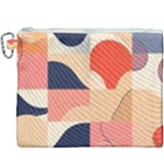 Minimalist Pattern With Simple Lines And Shapes, Creating A Clean And Modern Aesthe Canvas Cosmetic Bag (XXXL)