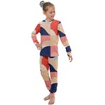 Minimalist Pattern With Simple Lines And Shapes, Creating A Clean And Modern Aesthe Kids  Long Sleeve Set 