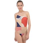 Minimalist Pattern With Simple Lines And Shapes, Creating A Clean And Modern Aesthe Classic One Shoulder Swimsuit