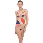 Minimalist Pattern With Simple Lines And Shapes, Creating A Clean And Modern Aesthe Halter Front Plunge Swimsuit