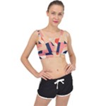 Minimalist Pattern With Simple Lines And Shapes, Creating A Clean And Modern Aesthe V-Back Sports Bra