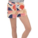 Minimalist Pattern With Simple Lines And Shapes, Creating A Clean And Modern Aesthe Women s Velour Lounge Shorts