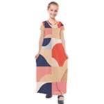 Minimalist Pattern With Simple Lines And Shapes, Creating A Clean And Modern Aesthe Kids  Short Sleeve Maxi Dress