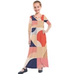 Minimalist Pattern With Simple Lines And Shapes, Creating A Clean And Modern Aesthe Kids  Quarter Sleeve Maxi Dress