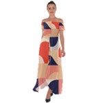 Minimalist Pattern With Simple Lines And Shapes, Creating A Clean And Modern Aesthe Off Shoulder Open Front Chiffon Dress