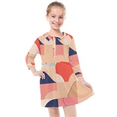 Kids  Quarter Sleeve Shirt Dress 