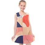 Minimalist Pattern With Simple Lines And Shapes, Creating A Clean And Modern Aesthe Kids  Cross Back Dress