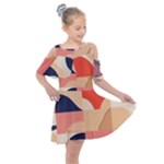 Minimalist Pattern With Simple Lines And Shapes, Creating A Clean And Modern Aesthe Kids  Shoulder Cutout Chiffon Dress