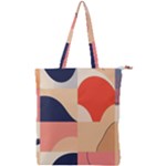 Minimalist Pattern With Simple Lines And Shapes, Creating A Clean And Modern Aesthe Double Zip Up Tote Bag