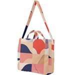 Minimalist Pattern With Simple Lines And Shapes, Creating A Clean And Modern Aesthe Square Shoulder Tote Bag