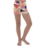 Minimalist Pattern With Simple Lines And Shapes, Creating A Clean And Modern Aesthe Kids  Lightweight Velour Yoga Shorts