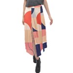 Minimalist Pattern With Simple Lines And Shapes, Creating A Clean And Modern Aesthe Velour Split Maxi Skirt