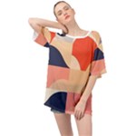 Minimalist Pattern With Simple Lines And Shapes, Creating A Clean And Modern Aesthe Oversized Chiffon Top