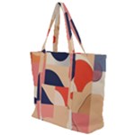 Minimalist Pattern With Simple Lines And Shapes, Creating A Clean And Modern Aesthe Zip Up Canvas Bag