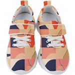 Minimalist Pattern With Simple Lines And Shapes, Creating A Clean And Modern Aesthe Kids  Velcro Strap Shoes