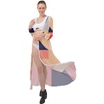 Minimalist Pattern With Simple Lines And Shapes, Creating A Clean And Modern Aesthe Maxi Chiffon Beach Wrap