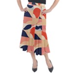 Minimalist Pattern With Simple Lines And Shapes, Creating A Clean And Modern Aesthe Midi Mermaid Skirt