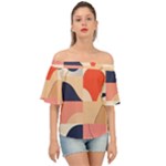 Minimalist Pattern With Simple Lines And Shapes, Creating A Clean And Modern Aesthe Off Shoulder Short Sleeve Top