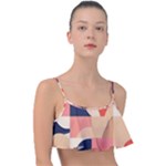 Minimalist Pattern With Simple Lines And Shapes, Creating A Clean And Modern Aesthe Frill Bikini Top