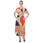 Minimalist Pattern With Simple Lines And Shapes, Creating A Clean And Modern Aesthe Front Wrap High Low Dress