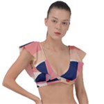 Minimalist Pattern With Simple Lines And Shapes, Creating A Clean And Modern Aesthe Plunge Frill Sleeve Bikini Top