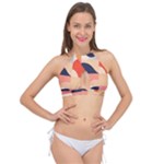 Minimalist Pattern With Simple Lines And Shapes, Creating A Clean And Modern Aesthe Cross Front Halter Bikini Top