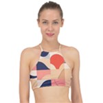 Minimalist Pattern With Simple Lines And Shapes, Creating A Clean And Modern Aesthe Halter Bikini Top