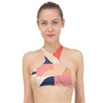 Minimalist Pattern With Simple Lines And Shapes, Creating A Clean And Modern Aesthe High Neck Bikini Top