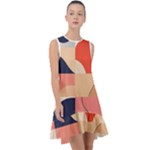 Minimalist Pattern With Simple Lines And Shapes, Creating A Clean And Modern Aesthe Frill Swing Dress