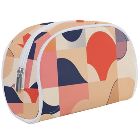 Minimalist Pattern With Simple Lines And Shapes, Creating A Clean And Modern Aesthe Make Up Case (Large) from ArtsNow.com