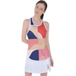 Minimalist Pattern With Simple Lines And Shapes, Creating A Clean And Modern Aesthe Racer Back Mesh Tank Top