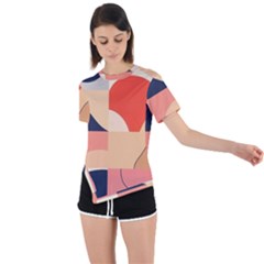 Asymmetrical Short Sleeve Sports T-Shirt 