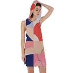 Minimalist Pattern With Simple Lines And Shapes, Creating A Clean And Modern Aesthe Racer Back Hoodie Dress